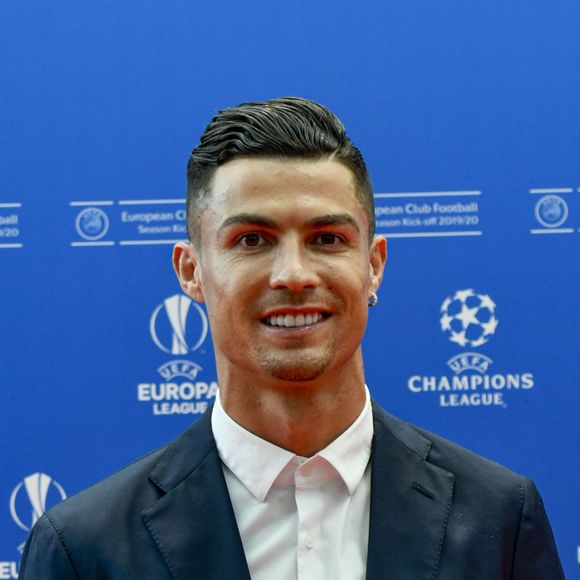 Cristiano Ronaldo au photocall de la cérémonie du tirage au sort de la phase de poules de l'édition 2019-2020 de la Ligue des Champions à Monaco, le 29 août 2019.