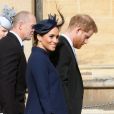 Le prince Harry, duc de Sussex, Meghan Markle, duchesse de Sussex - Arrivées des invités au mariage de la princesse Eugenie d'York et de Jack Brooksbnak à la chapelle Saint George de Windsor le 12 octobre 2018.