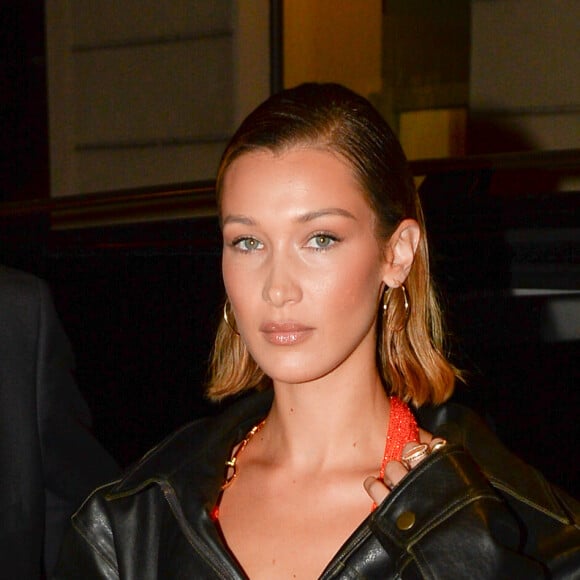 Bella Hadid - Arrivée des people à l'after-party du défilé Versace Collection Prêt-à-Porter Printemps/Eté 2020 lors de la Fashion Week de Milan, le 20 septembre 2019.