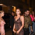 Stella Maxwell, Irina Shayk - Arrivée des people à l'after-party du défilé Versace Collection Prêt-à-Porter Printemps/Eté 2020 lors de la Fashion Week de Milan, le 20 septembre 2019.