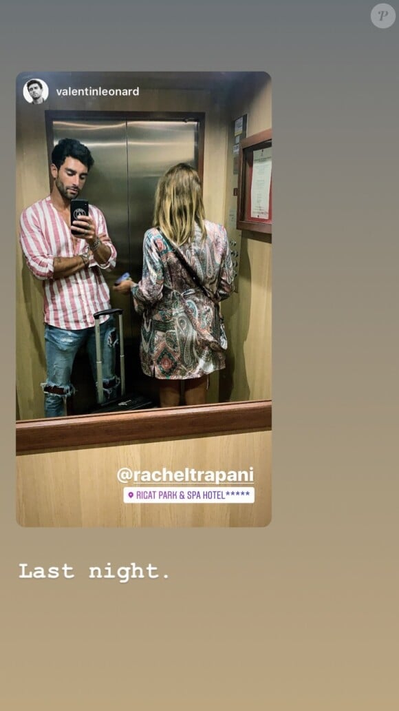 Rachel Legrain-Trapani et Valentin Léonard sur Instagram (septembre 2019).