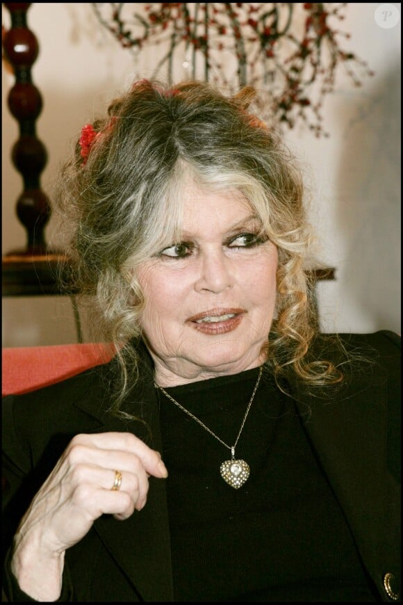Brigitte Bardot au Noël des animaux 2004, à Levallois-Perret. Le 18 décembre 2004.