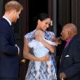 Le prince Harry et Meghan Markle, en robe Club Monaco, avec leur fils Archie ont rencontré l'archevêque Desmond Tutu et sa femme à Cape Town, Afrique du Sud. Le 25 septembre 2019