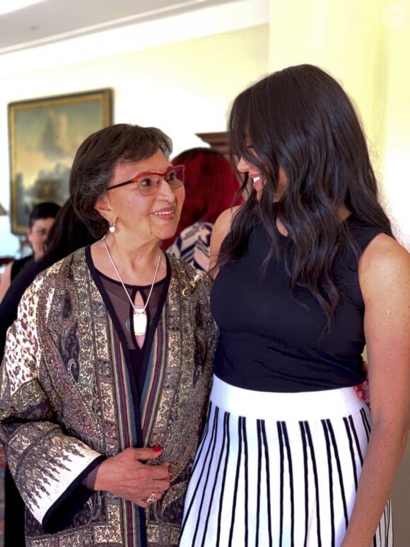 Meghan Markle, duchesse de Sussex (en jupe J.Crew), lors du petit-déjeuner "Women in Public Service" à Cape Town. Le 28 septembre 2019