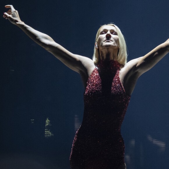 Celine Dion lors du Courage World Tour, le 18 septembre 2019 au Vidéotron de Québec.