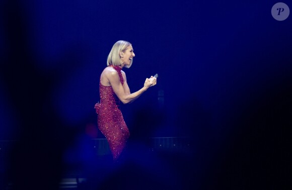 Celine Dion lors du Courage World Tour, le 18 septembre 2019 au Vidéotron de Québec.