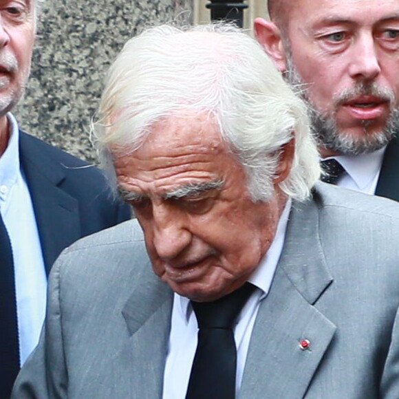 Jean-Paul Belmondo - Obsèques de Charles Gérard en la cathédrale arménienne Saint-Jean-Baptiste de Paris le 25 septembre 2019.