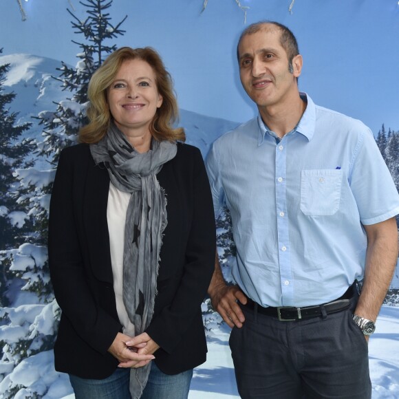 Valérie Trierweiler, Abdelsem Ghazi (Secrétaire général du Secours Populaire) - Déjeuner pour le lancement de la campagne des Pères Noël Vert au siège du Secours Populaire à Paris le 24 septembre 2019. © Giancarlo Gorassini/Bestimage