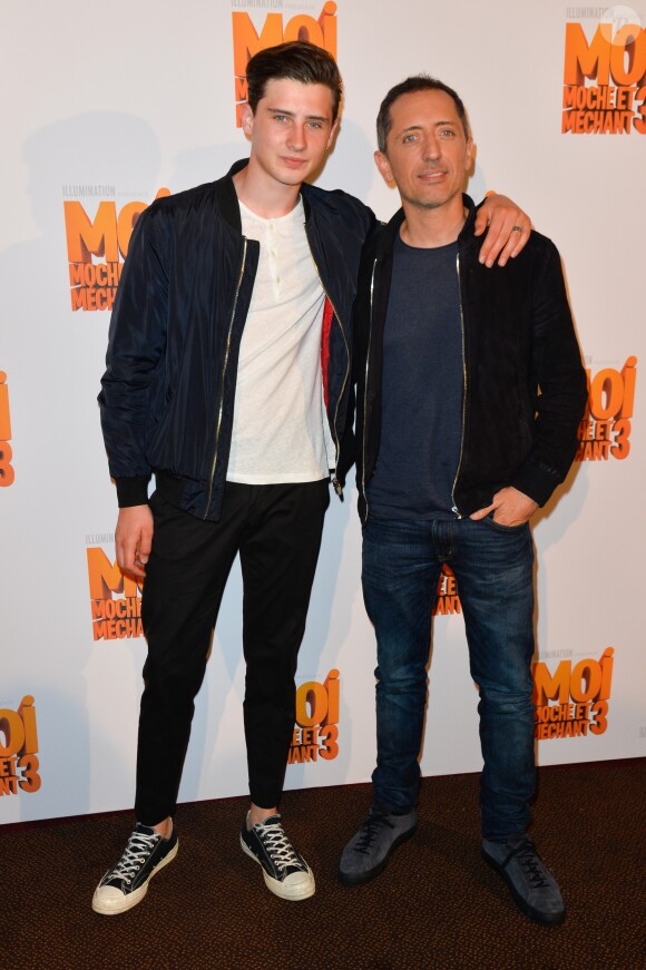 Noé et Gad Elmaleh à l'avant-première du film d'animation "Moi Moche et Méchant 3" au cinéma Gaumont Champs-Elysées Marignan à Paris, France, le 27 juin 2017. © Coadic Guirec/Bestimage