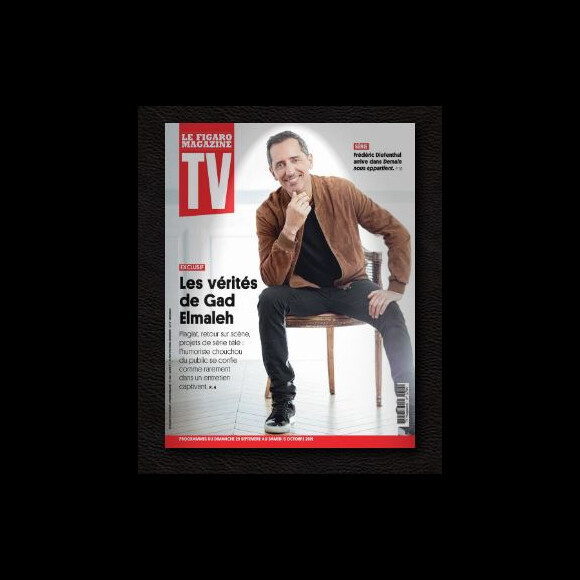 Gad Elmaleh en couverture de "TV Magazine", numéro du 29 septembre 2019.