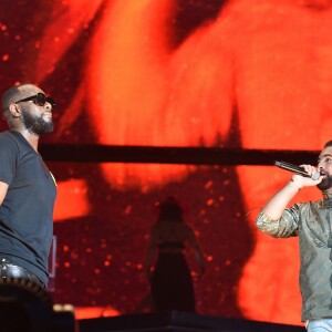 Maitre Gims et Kendji Girac en concert au Stade de France à Saint-Denis le 28 septembre 2019. © Giancarlo Gorassini / Bestimage