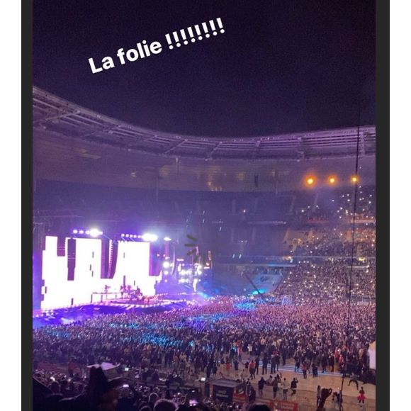 Nabilla a assisté au concert de Maître Gims le 28 septembre 2019 au Stade de France.