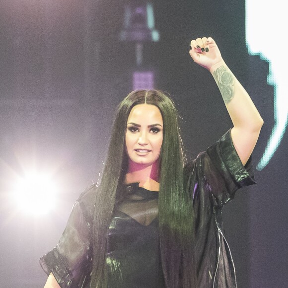 Demi Lovato en concert à la Lanxess Arena à Cologne, le 6 juin 2018.