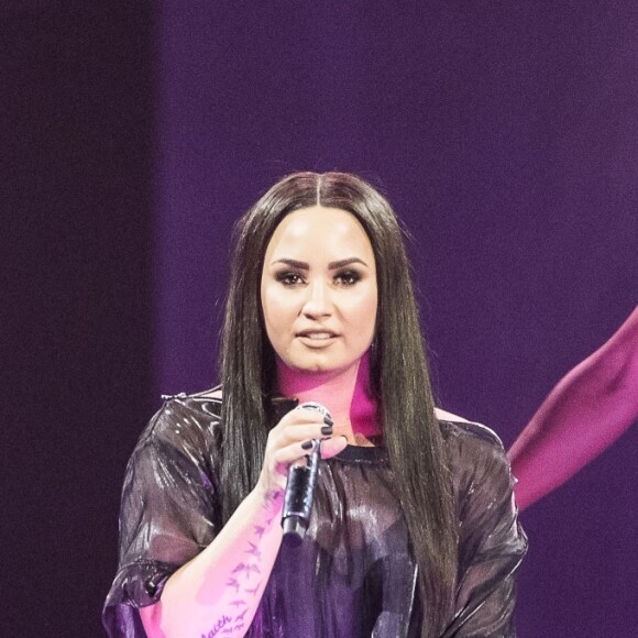 Demi Lovato en concert à la Lanxess Arena à Cologne, le 6 juin 2018.