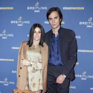 Capucine Anav et son compagnon Alain-Fabien Delon lors de la soirée de réouverture de la boutique "Breitling", située rue de la Paix. Paris, le 3 octobre 2019. © Olivier Borde/Bestimage