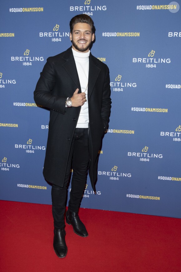 Rayane Bensetti lors de la soirée de réouverture de la boutique "Breitling", située rue de la Paix. Paris, le 3 octobre 2019. © Olivier Borde/Bestimage