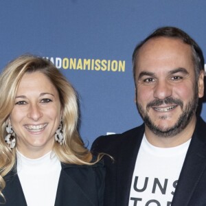 François-Xavier Demaison et sa femme Anaïs Tihay lors de la soirée de réouverture de la boutique "Breitling", située rue de la Paix. Paris, le 3 octobre 2019. © Olivier Borde/Bestimage