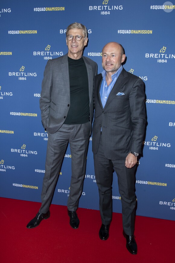 Arsène Wenger et Georges Kern (directeur général de Breitling) lors de la soirée de réouverture de la boutique "Breitling", située rue de la Paix. Paris, le 3 octobre 2019. © Olivier Borde/Bestimage