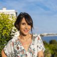 Exclusif - Fabienne Carat avant de monter les marches du 72e Festival du Film de Cannes, sur la terrasse de Sandra &amp; Co. Le 16 mai 2019. © Pierre Perusseau/Bestimage