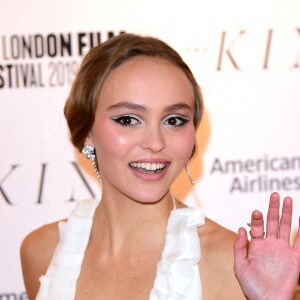 Lily-Rose Depp à l'avant-première du film "Le Roi", au BFI London Film Festival, le 3 octobre 2019.