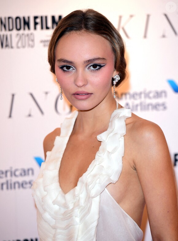 Lily-Rose Depp à l'avant-première du film "Le Roi", au BFI London Film Festival, le 3 octobre 2019.