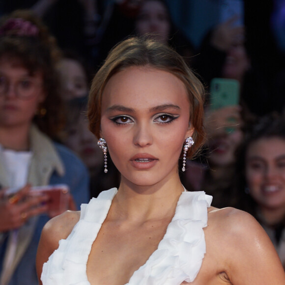 Lily-Rose Depp présentait le film "The King" lors du festival du film de Londres (BFI LFF) à l'Odeon Luxe le 3 octobre 2019.