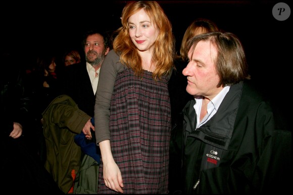 Julie et Gérard Depardieu à Paris, en 2007. 