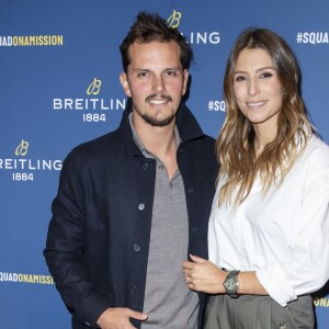 Laury Thilleman (Miss France 2011) et son fiancé Juan Arbelaez lors de la soirée de réouverture de la boutique "Breitling", située rue de la Paix. Paris, le 3 octobre 2019. © Olivier Borde/Bestimage