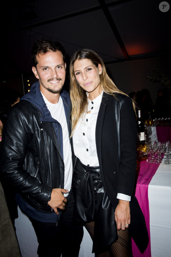 Laury Thilleman (Miss France 2011) et son compagnon Juan Arbelaez à l'occasion du lancement de la 26ème campagne d'Octobre Rose par l'association Le Cancer du Sein, Parlons-en ! sur le Champ de Mars à Paris, France, le 1er octobre 2019. © Jean-Baptiste Autissier/Panoramic/Bestimage
