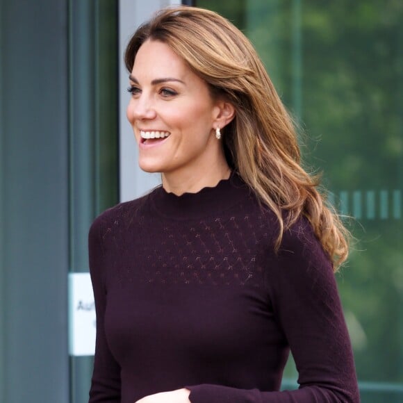 Kate Middleton visite le centre "Angela Marmont" au Musée d'Histoire Naturelle de Londres pour aborder le sujet de la protection de la faune sauvage et du patrimoine naturel, le 9 octobre 2019