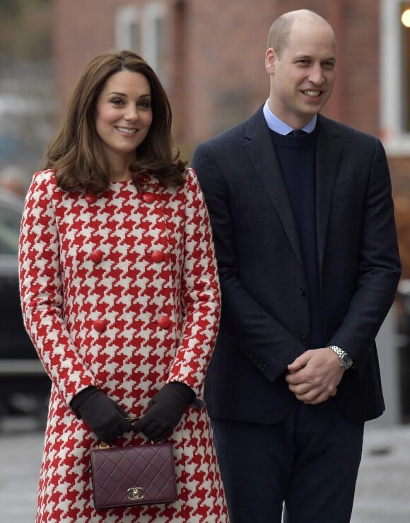 Catherine Kate Middleton (enceinte), le prince William - Arrivées à l'Institut Karolinska à Stockholm. Le 31 janvier 2018