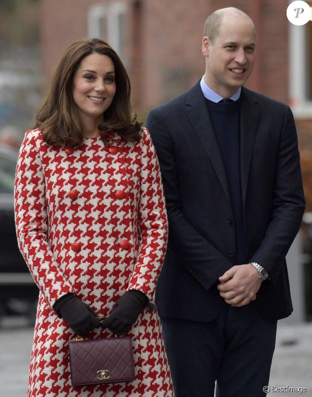 Catherine Kate Middleton (enceinte), le prince William - Arrivées à l'Institut Karolinska à Stockholm. Le 31 janvier 2018