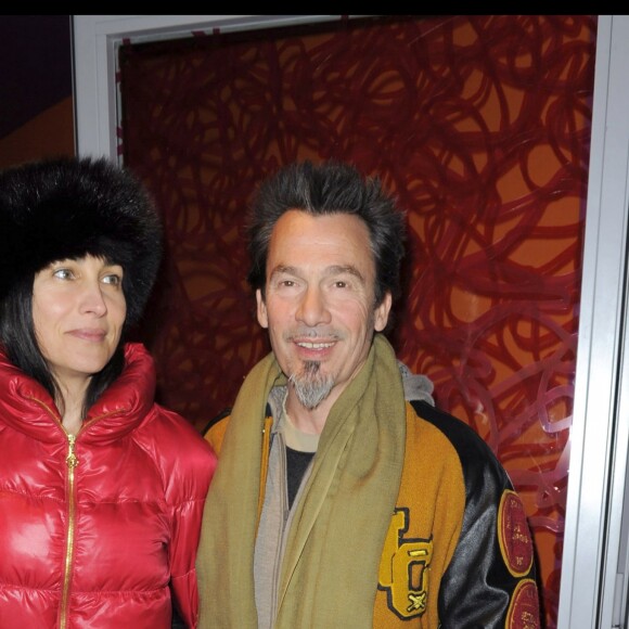 Florent Pagny et Azucena à une avant-première en 2010 à Paris. 