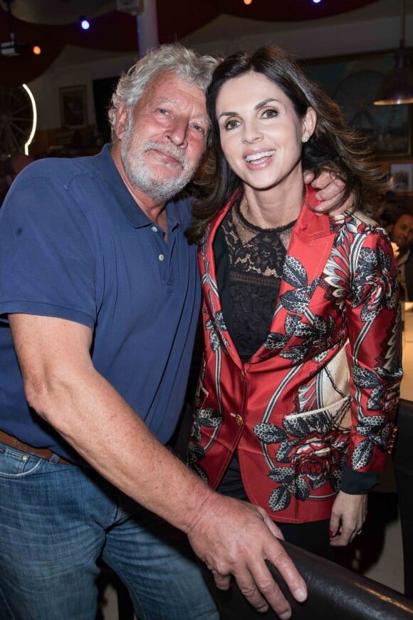 Exclusif - Joël Dupuch et Caroline Barclay - Fête d'anniversaire de Caroline Barclay à La Chope des Puces à Saint-Ouen, Paris. Le 7 octobre 2019 © Cyril Moreau / Bestimage