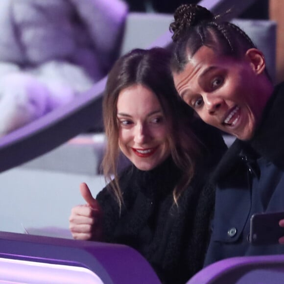 Naissance - Stromae est papa d'un petit garçon pour la première fois - Stromae (nouvelle coupe de cheveux) et sa femme Coralie Barbier au défilé "Victoria's Secret Paris 2016" au Grand Palais à Paris, le 30 novembre 2016. © Cyril Moreau/Bestimage