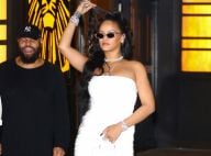 Rihanna : Divine en robe blanche moulante
