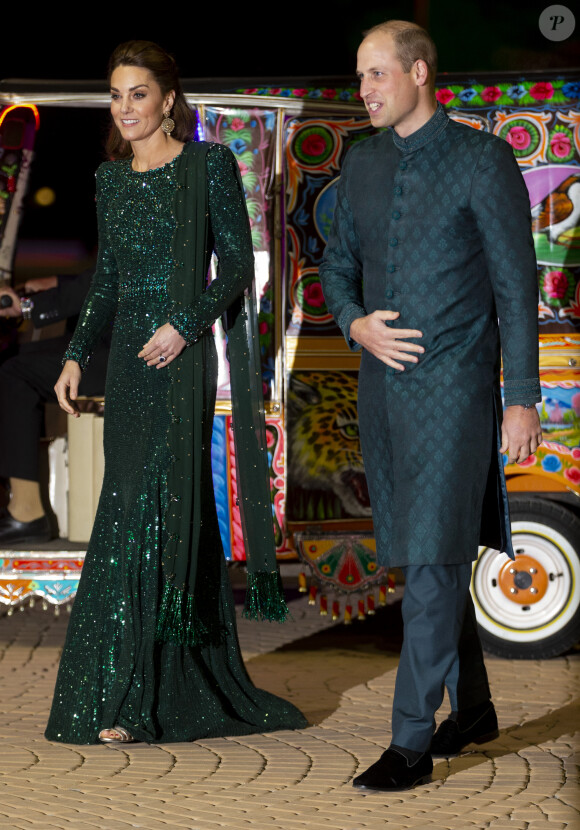 Le prince William, duc de Cambridge, et Catherine (Kate) Middleton, duchesse de Cambridge, lors d'une réception offerte par le haut commissaire britannique à Islamabad, le 15 octobre 2019. 15/10/2019 - Islamabad