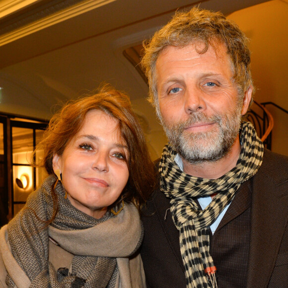 Stéphane Guillon et sa femme Muriel Cousin - Générale de la pièce "L'heureux élu", une comédie de Eric Assous au Théâtre de la Madeleine à Paris le 24 octobre 2016. © Coadic Guirec/Bestimage