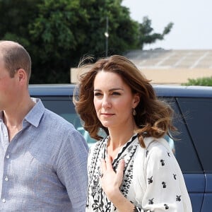 Kate Middleton et le prince William au départ de l'aéroport Lahore, après leur voyage officiel de cinq jours au Pakistan. Le 18 octobre 2019