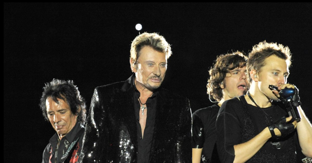 Exclusif Johnny Hallyday et Greg Zlap lors de la tournée Tour 66, en