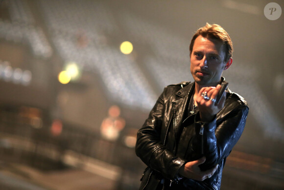 Exclusif - Greg Zlap (Greg Szlapczynski) - Johnny Hallyday en répétitions au palais Nikaia à Nice, à deux jours de son premier concert de sa tournée "Rester Vivant". Le 29 septembre 2015 © Dominique Jacovides / Bestimage