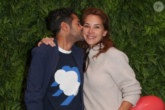 Jamel Debbouze et sa femme Mélissa Theuriau - J.M Weston organise un vide grenier caritatif au profit de l'association "CéKeDuBonheur", association présidée par Hélène Sy et qui déploie toute son énergie afin d'améliorer la qualité de vie des enfants et adolescents hospitalisés. De nombreux artistes ont répondu présent une fois de plus à l'appel de l'association, le 2 octobre 2016 à Paris. © Cyril Moreau/Bestimage