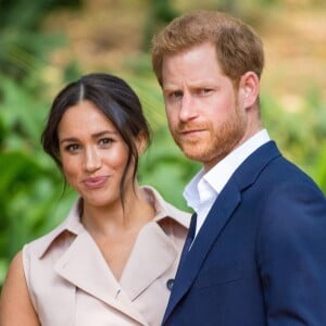 Meghan Markle, duchesse de Sussex, et le prince Harry à la réception des industries créatives et des entreprises à Johannesburg, le 2 octobre 2019, lors de leur voyage officiel en Afrique.