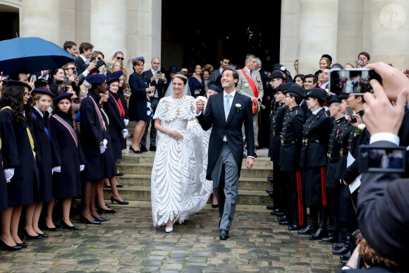 Mariage du prince Jean-Christophe Napoléon et de la comtesse Olympia d'Arco-Zinneberg à la cathédrale Saint-Louis des Invalides à Paris le 19 octobre 2019. © Dominique Jacovides / Bestimage