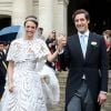 Mariage du prince Jean-Christophe Napoléon et de la comtesse Olympia d'Arco-Zinneberg à la cathédrale Saint-Louis des Invalides à Paris le 19 octobre 2019. © Dominique Jacovides / Bestimage