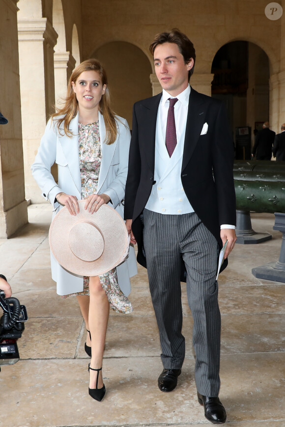 La princesse Beatrice d'York et son fiancé Edoardo Mapelli Mozzi - Mariage du prince Jean-Christophe Napoléon et de la comtesse Olympia d'Arco-Zinneberg à la cathédrale Saint-Louis des Invalides à Paris le 19 octobre 2019. © Dominique Jacovides / Bestimage