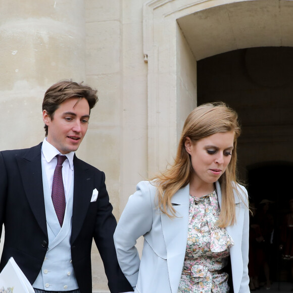 La princesse Beatrice d'York et son fiancé Edoardo Mapelli Mozzi - Mariage du prince Jean-Christophe Napoléon et de la comtesse Olympia d'Arco-Zinneberg à la cathédrale Saint-Louis des Invalides à Paris le 19 octobre 2019. © Dominique Jacovides / Bestimage
