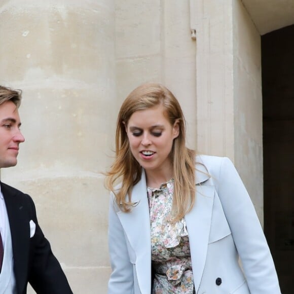 La princesse Beatrice d'York et son fiancé Edoardo Mapelli Mozzi - Mariage du prince Jean-Christophe Napoléon et de la comtesse Olympia d'Arco-Zinneberg à la cathédrale Saint-Louis des Invalides à Paris le 19 octobre 2019. © Dominique Jacovides / Bestimage