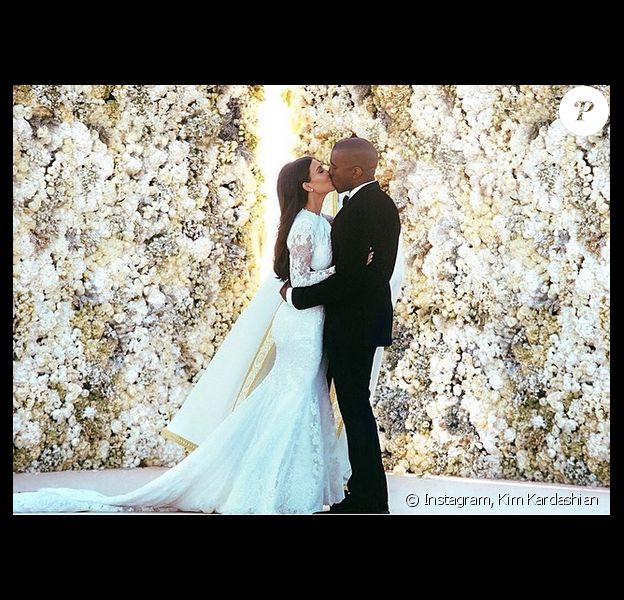 Kim Kardashian et Kanye West se marient à Florence. Mai 2014.