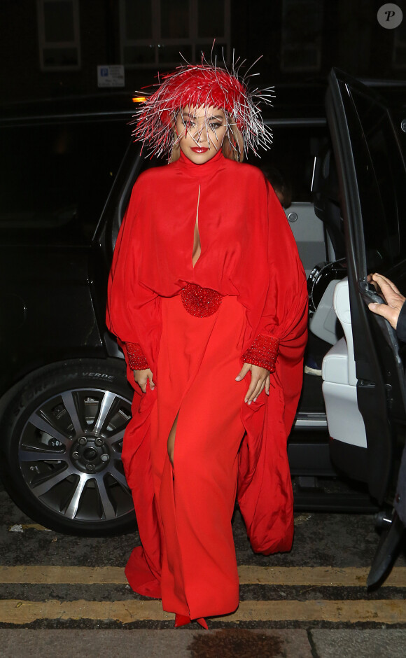 Rita Ora à la sortie de la soirée "Cartier London Celebration" au Chiltern Firehouse à Londres, le 21 octobre 2019.21/10/2019 - Londres